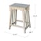 International Concepts Mission Counter Height Stool, 24" Seat Height, Unfinished S-324 - alternate 4